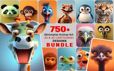 Minimalist Animal Art And Cartoon Bundle Feature Image