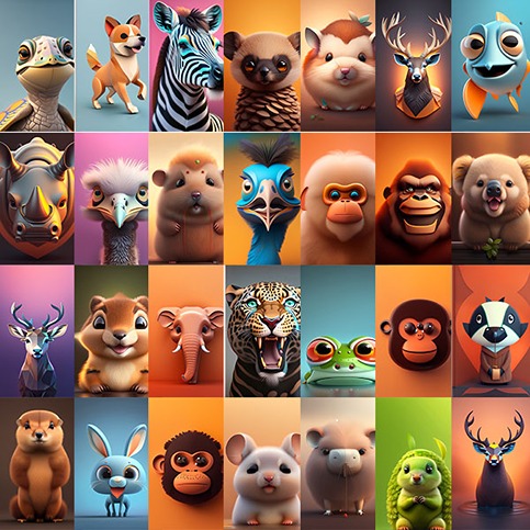 minimalist animal art and cartoon images preview