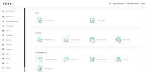 Supersonic - web hosting services control panel preview