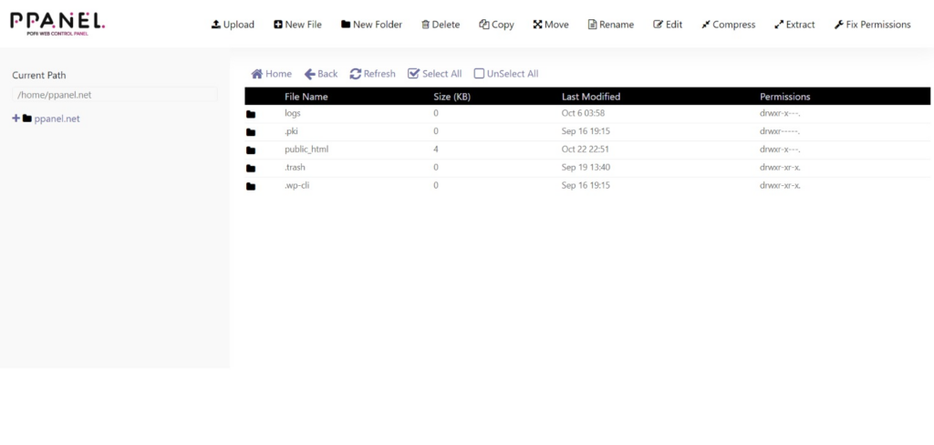 Supersonic secure web hosting file manager preview