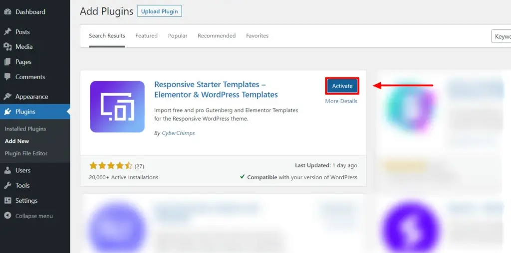 Activate Responsive starter template