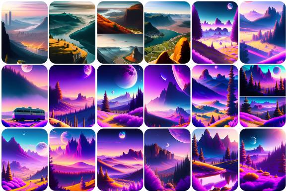 Nightscape Scenery Illustrations