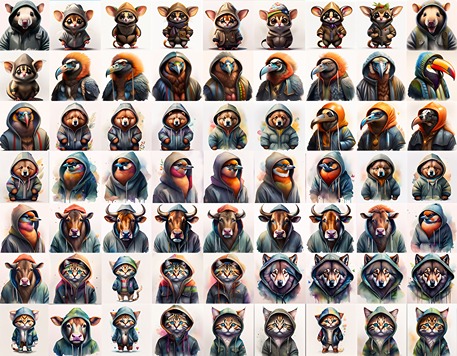cartoon animal illustrations