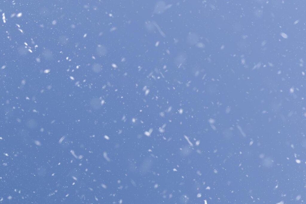 Light blue colored winter background with snow fall effects