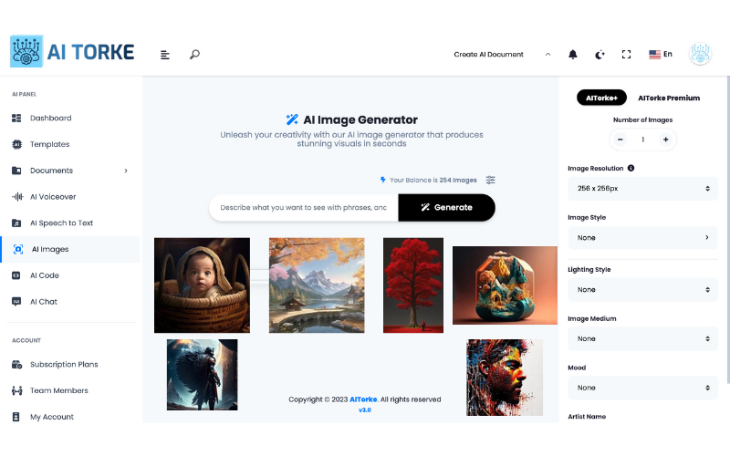 AI image generator preview