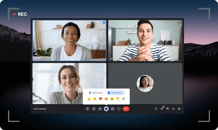 Online meeting recording preview
