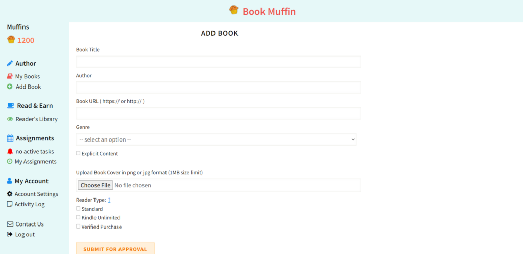 Add book feature of bookmuffin user interface