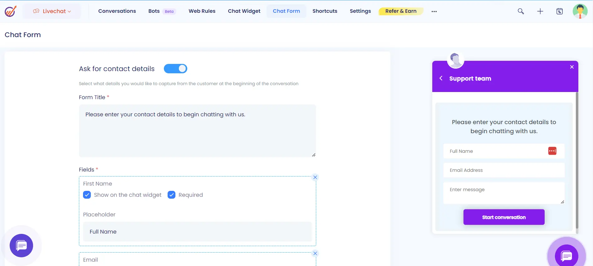 Chat Form