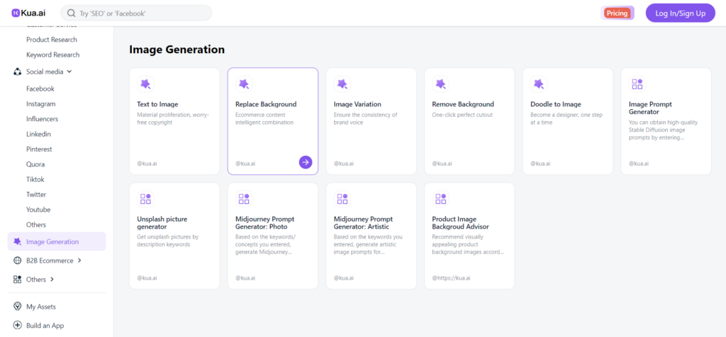Kua AI Image Generation preview.