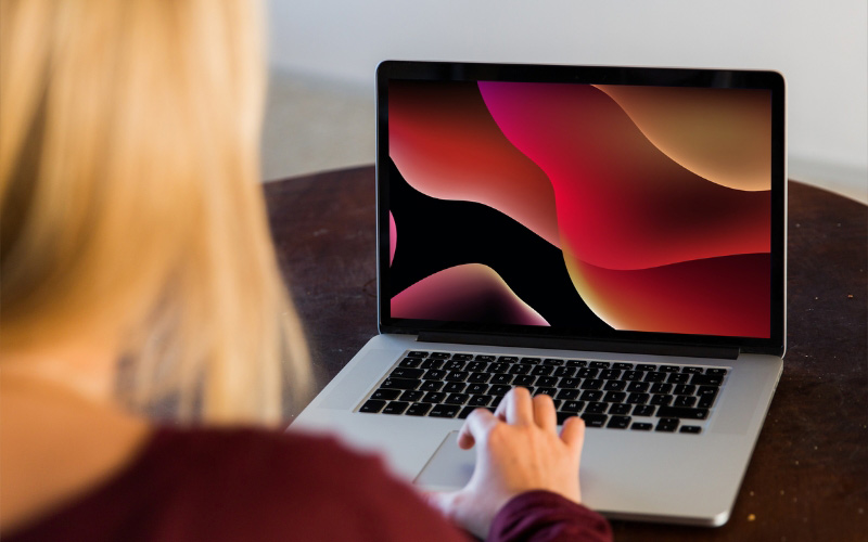 In use macbook mockup preview