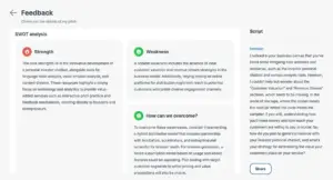 SWOT Analysis Feature Of Intelliwebi
