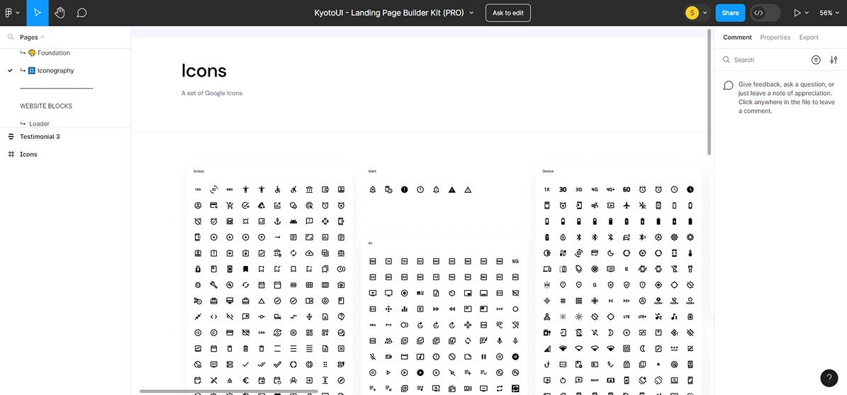 Typography and logos for building the landing page