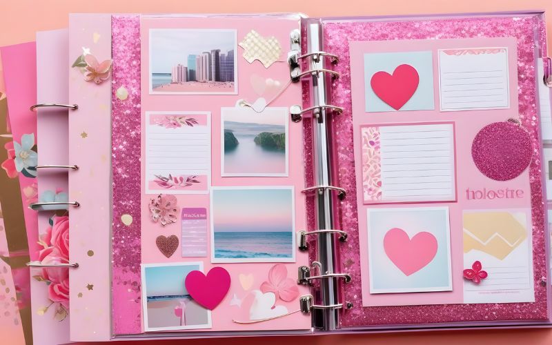 Pink glitter backgrounds used to make a digital scrapbook