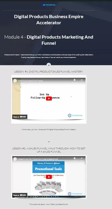 Preview of the digital products business empire accelerator