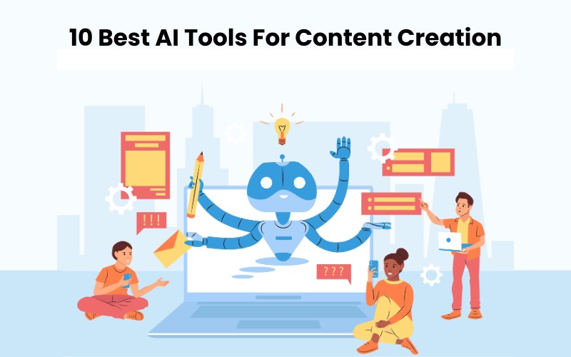 Feature image for blog "best AI tools for content creation"