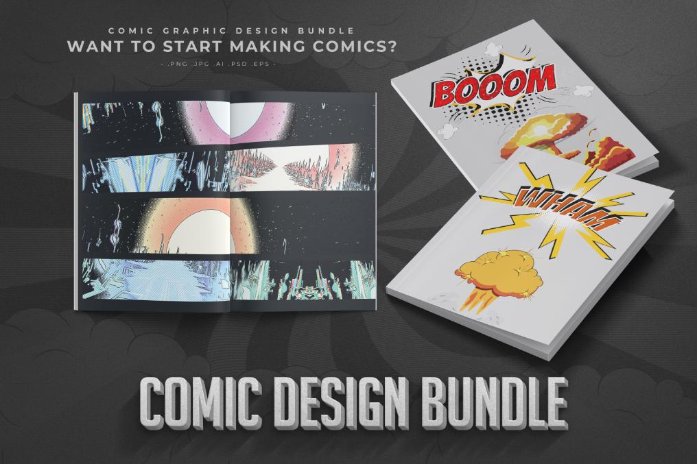 Comic Design Bundle Cover Image - Graphic Design Bundles