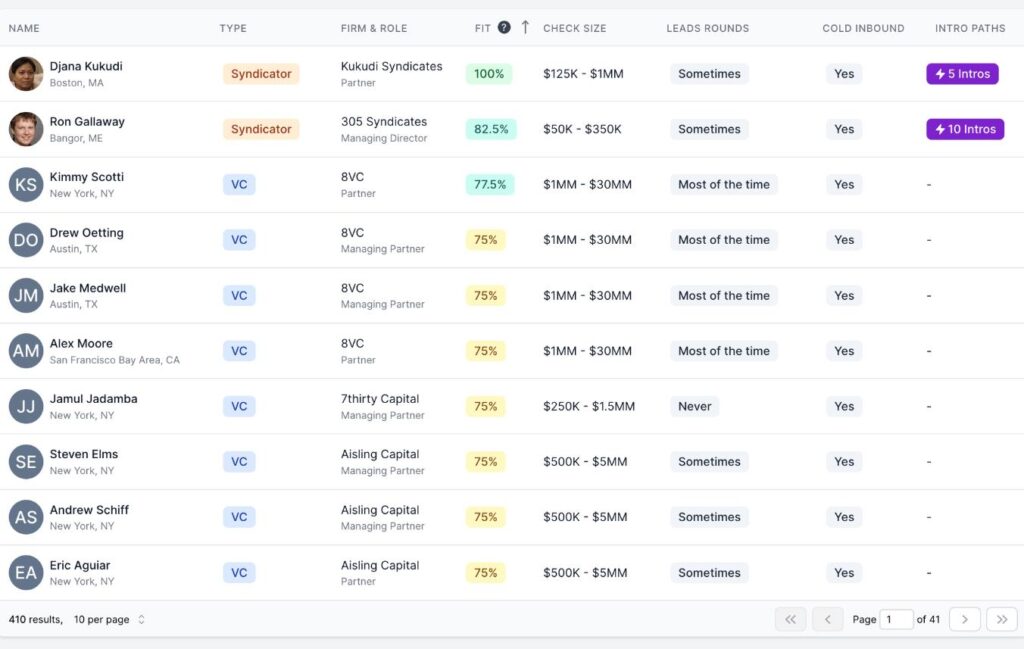 Flowlie Investor Outreach Interface