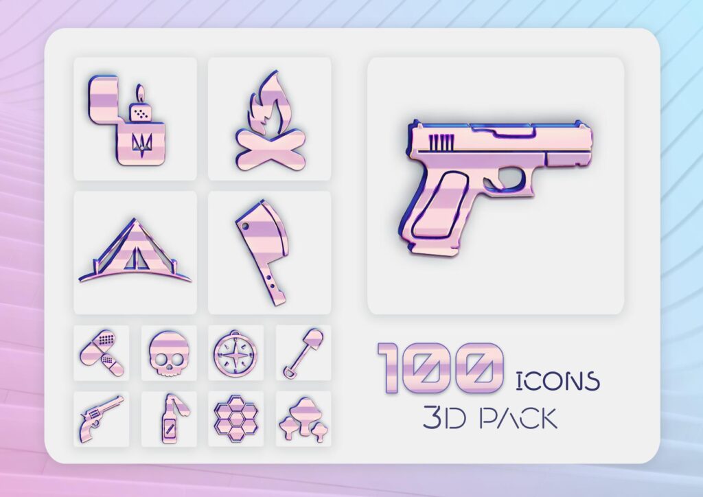 3d icons available in in game dev icons bundle