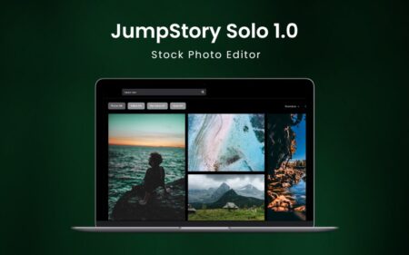 JumpStory Solo Feature Image Showcasing the user interface while using the easy image search tool