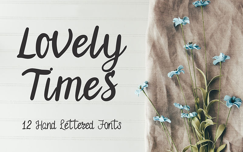 Hand lettered fonts Bundle feature Image