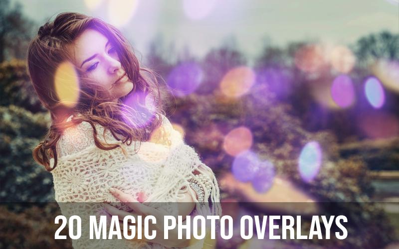 a photo of a girl in white dress with magic photo overlay from the mega photo overlays bundle