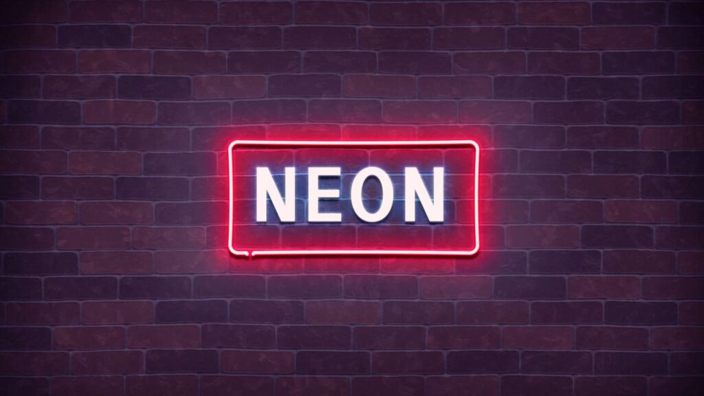 Neon text effect