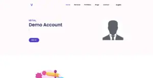 Demo portfolio website created using profile engineer - portfolio site maker