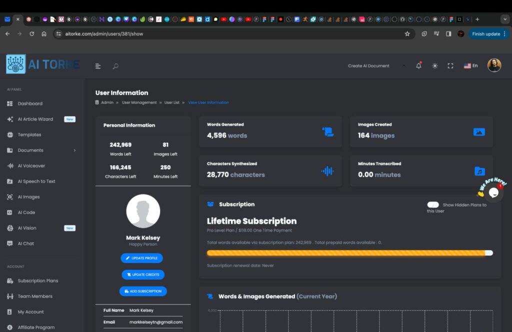 AI Chat image generation feature of AI Torke