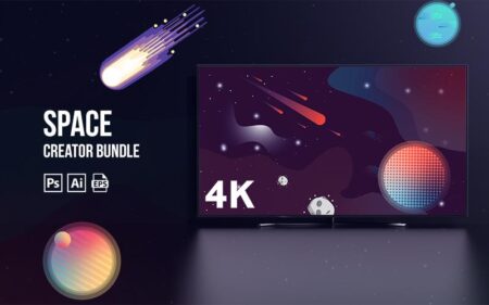Space Illustrations and Backgrounds Bundle Feature Image