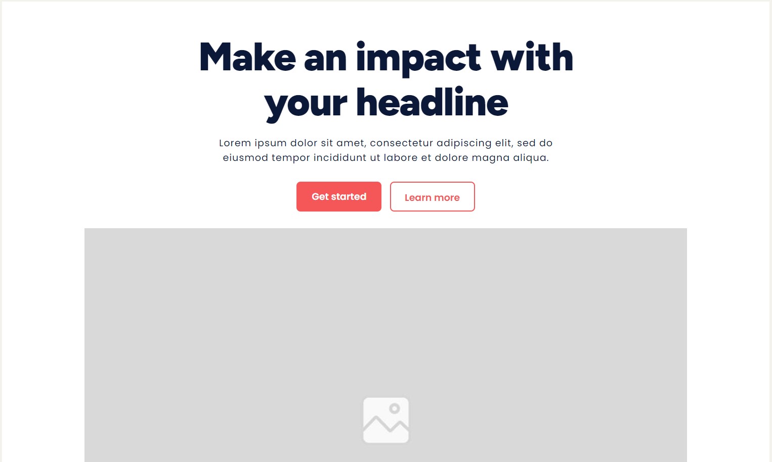 Customizable UI template of a website header