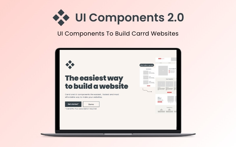 UI Components For Carrd Website Lifetime Deal feature Image