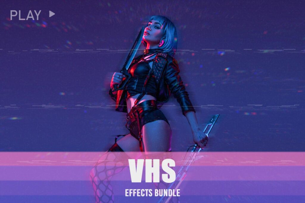 VHS Effects Bundle Cover Image - Graphis Design Bundles