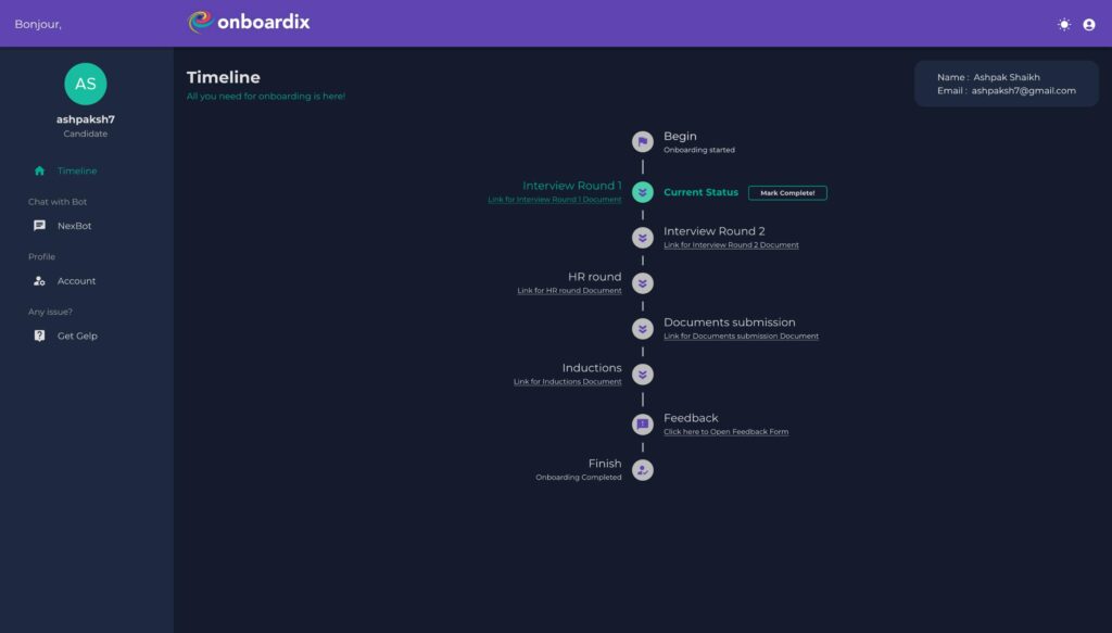 Onboardix - HR Onboarding Software Dashboard Preview