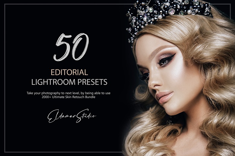 Editorial presets feature image showcasing a woman wearing a crown