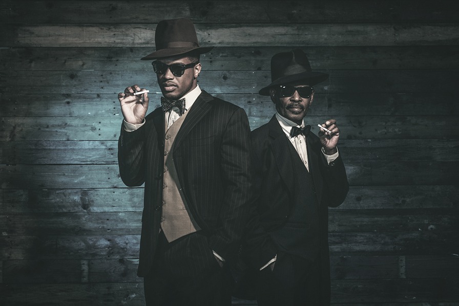 film look preset showcasing two men in suits