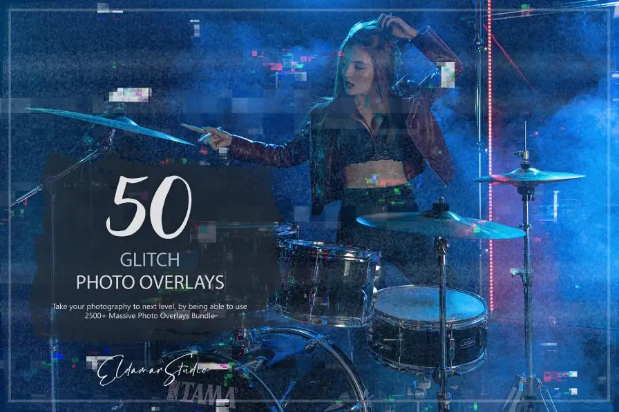 Glitch Image Overlays Preview