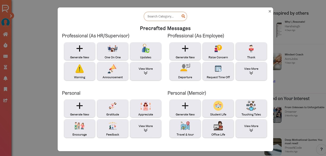 Precrafted Messaging Templates