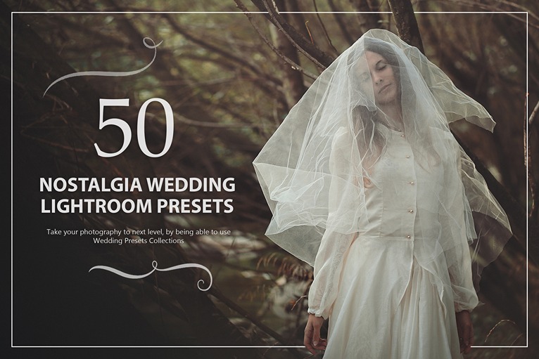 Nostalgia feature image showcasing a woman in a wedding dress with a veil