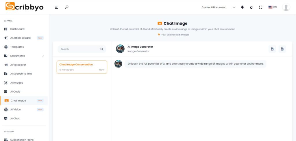 AI Chat Image Preview
