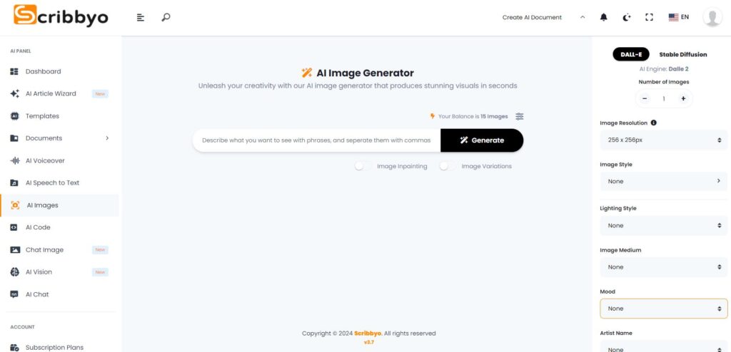 AI Image Generator Preview