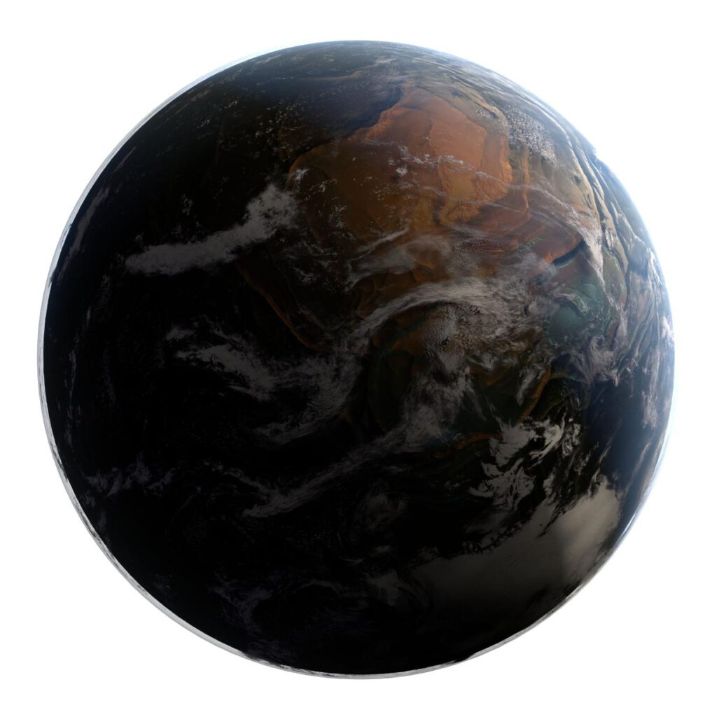 White background Earth Image