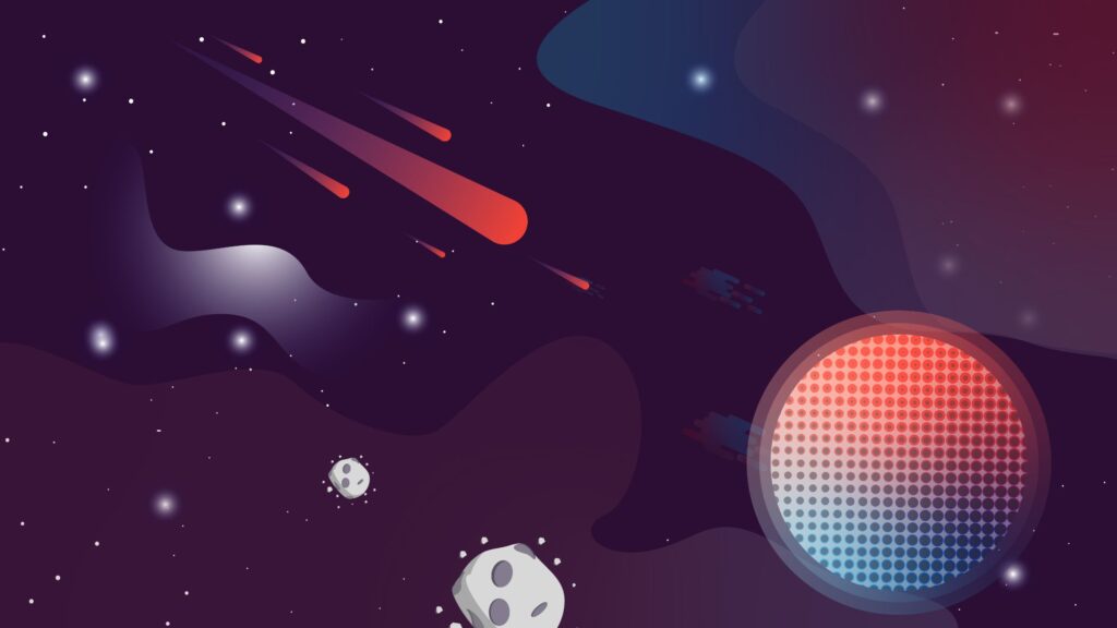 Space Illustration with cosmic vector images