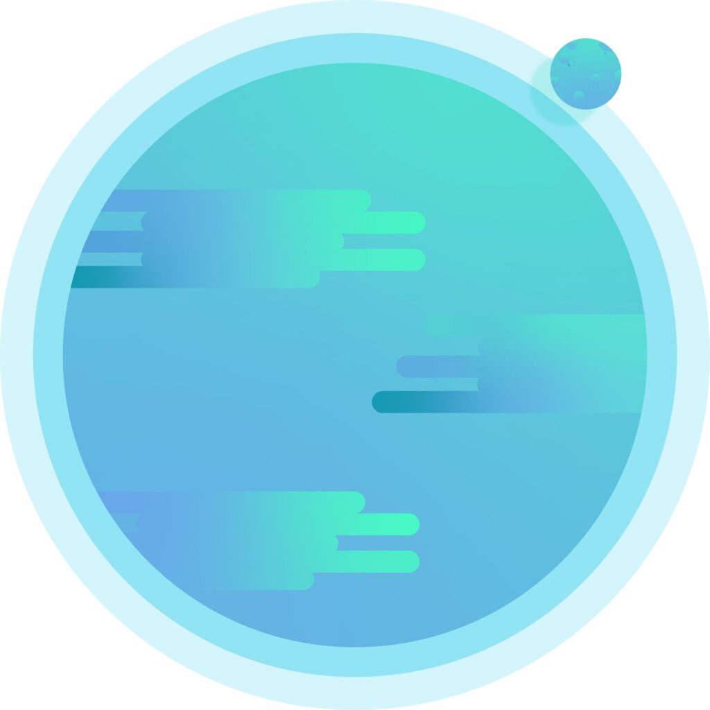 Cyan Planet Vector Image