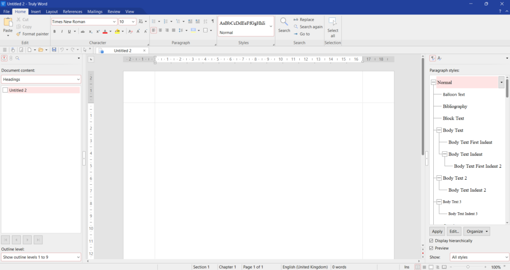 truly office word processing software