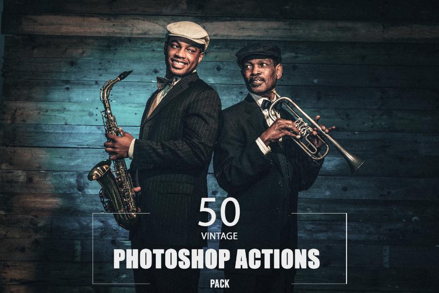 Vintage Photoshop Actions Preview Image