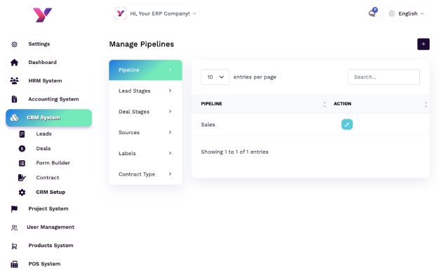 Manage pipelines showcasing lead cases, sources, contract type and more