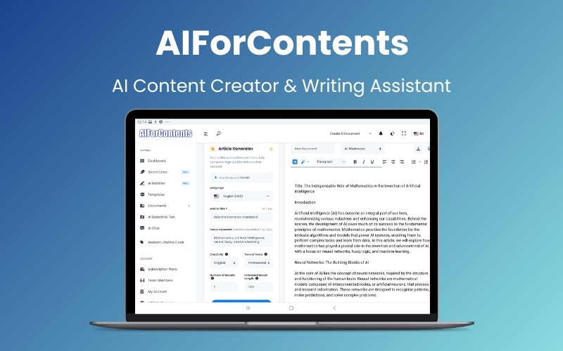 AIForContent AI Content Creator Lifetime Deal Feature Image