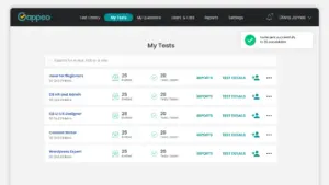 My test user interface of Gappeo