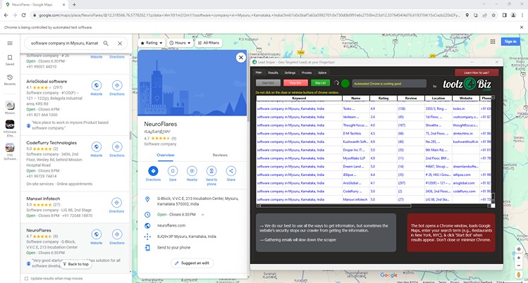 Google Maps Scraper to scrate leads using leads sniper leads scraping tool