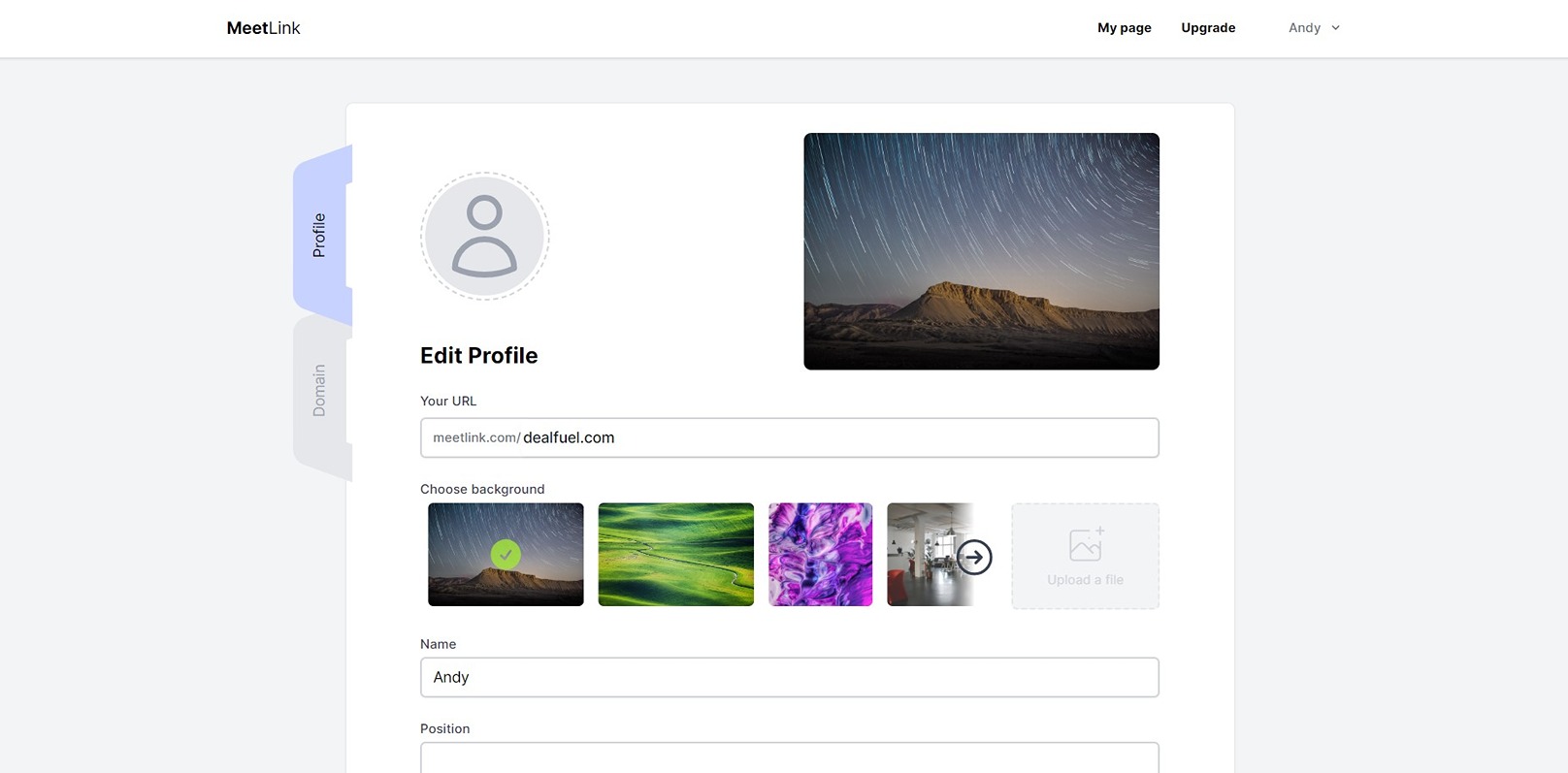 Edit your profile so your information is visible on the landing page